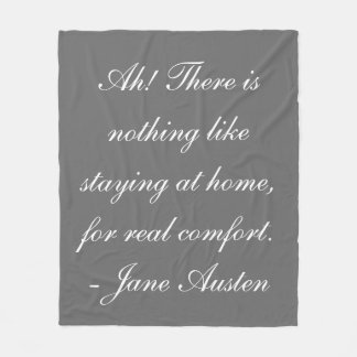 "Stay At Home" Jane Austen Fleece Blanket