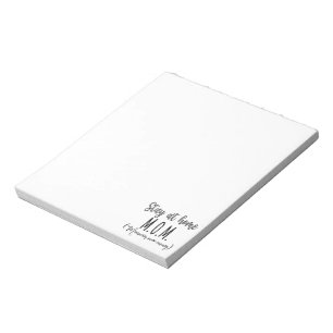 Stay At Home Mom Memories Over Money Notepad