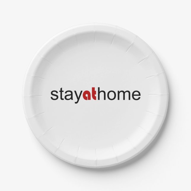 Stay at home paper plates (Front)