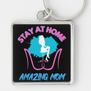Stay At Home Retired Mom Mother Pink Ladies Shoes Keychain