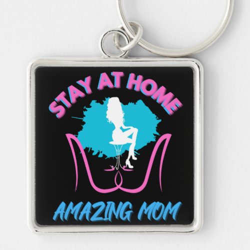  Stay At Home Retired Mom Mother Pink Ladies Shoes Keychain