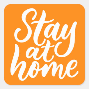 Stay At Home Square Sticker