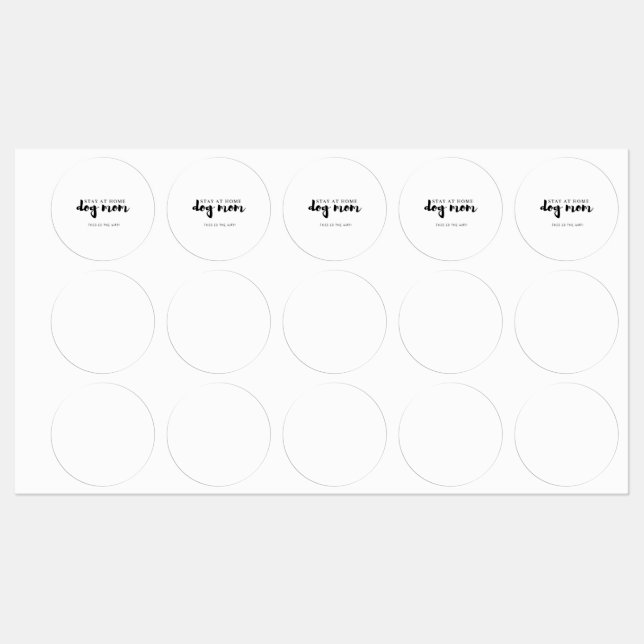 Stay At Home This is the Way Dog Mom Card Star Sti Labels (Sheet)