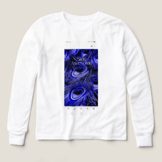 Stay Awesome Blue Peacock Feather Inspirational d Tri-Blend Shirts