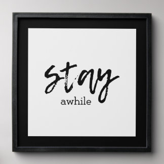 Stay Awhile Wall Art Print  Peel And Stick Photo Tile