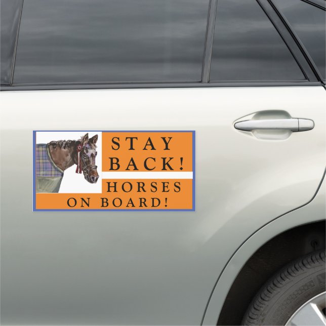 stay back horse trailer  car magnet (In Situ)