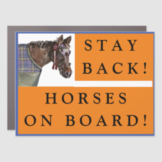 stay back horse trailer  car magnet