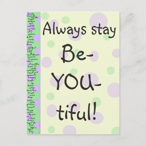 Stay Be_YOU_tiful Postcard