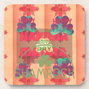 Stay Blessed Happy Saint Patrick's Day Hakuna Mata Drink Coaster