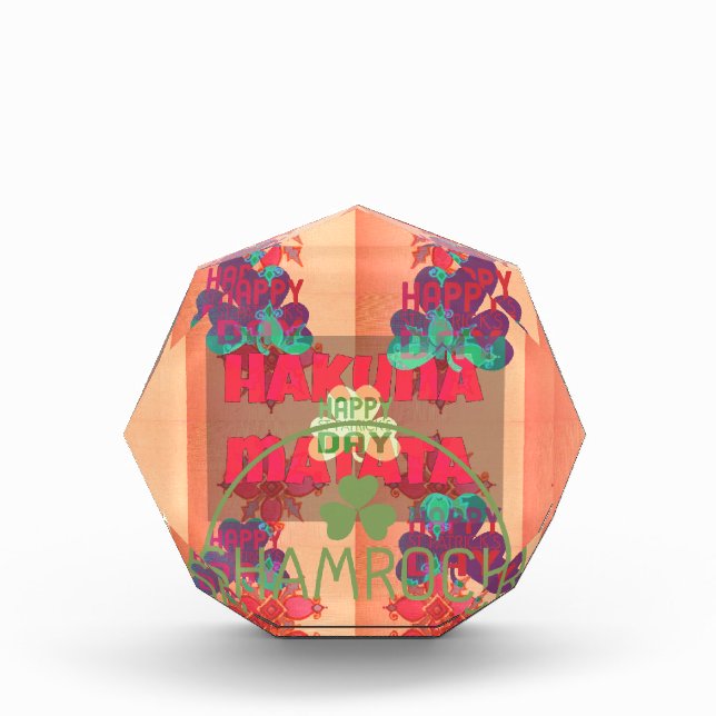 Stay Blessed Happy St Patrick's Day Hakuna Matata  Award (Front)