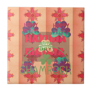Stay Blessed Happy St Patrick's Day Hakuna Matata Ceramic Tile