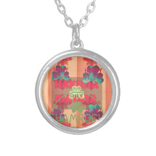 Stay Blessed Happy St Patrick's Day Hakuna Matata  Silver Plated Necklace