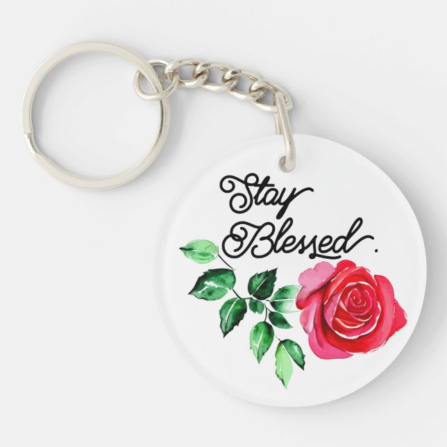 Stay blessed  keychain (Front)