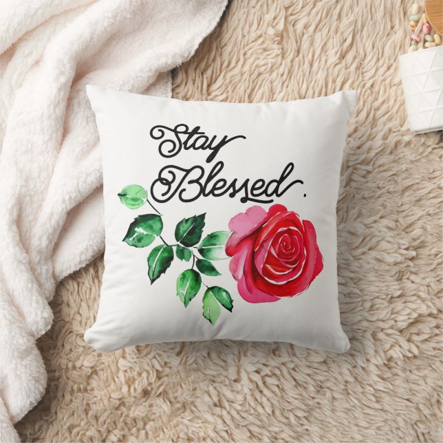Stay blessed  throw pillow (Blanket)