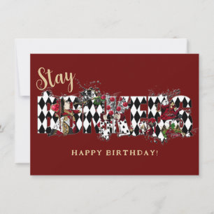 Stay Bonkers Alice in Wonderland Birthday Card