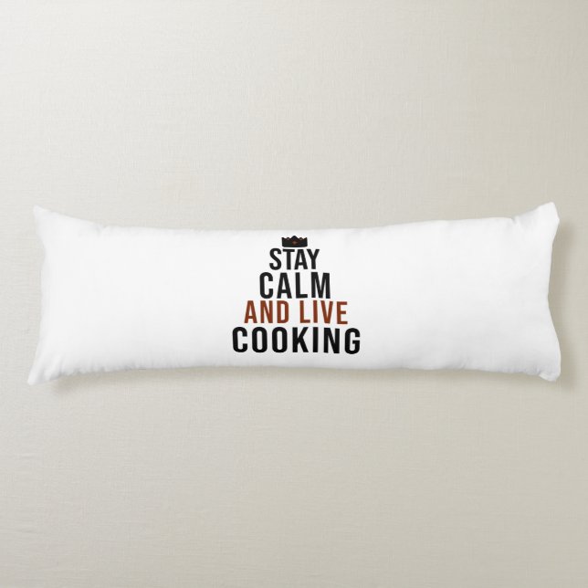 stay calm and live cooking body pillow (Front)