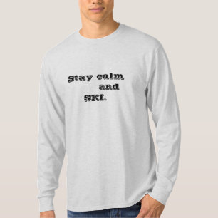 Stay calm and SKI Men's Long Sleeve T-shirt