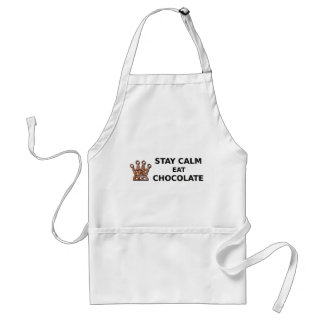 Stay Calm Eat Chocolate Adult Apron