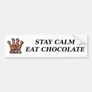 Stay Calm Eat Chocolate bumper sticker