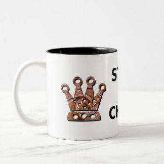 Stay Calm Eat Chocolate Two-Tone Coffee Mug