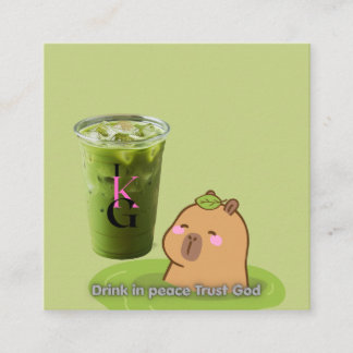 Stay Calm Like a Capybara Calling Card