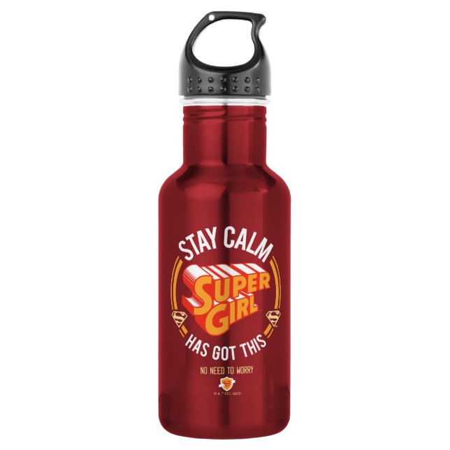 Stay Calm Supergirl Has Got This Stainless Steel Water Bottle (Front)