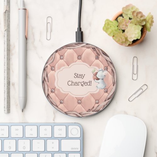 Stay Charged Elegant Way w Cute Mouse Wireless Ch
