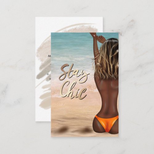 Stay Chic Beach Event Planner Business Card
