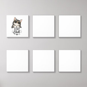 Stay Chill Cat Sunglasses – Cool Cat Lover Design Acrylic Photo Tile