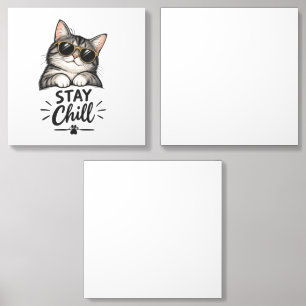 Stay Chill Cat Sunglasses – Cool Cat Lover Design Acrylic Photo Tile