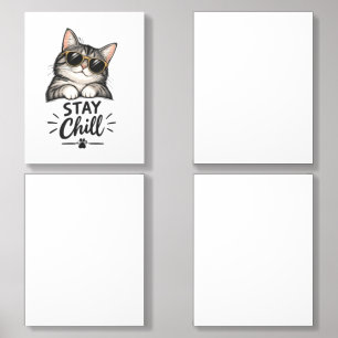 Stay Chill Cat Sunglasses – Cool Cat Lover Design Acrylic Photo Tile