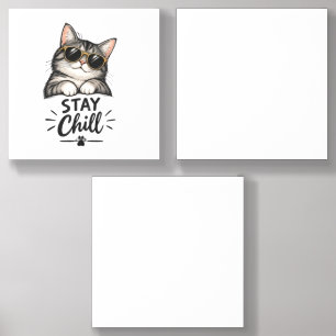 Stay Chill Cat Sunglasses – Cool Cat Lover Design Acrylic Photo Tile