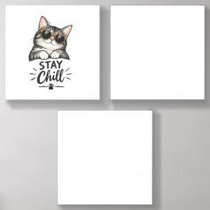 Stay Chill Cat Sunglasses – Cool Cat Lover Design Foam Core Photo Tile