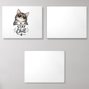 Stay Chill Cat Sunglasses – Cool Cat Lover Design Foam Core Photo Tile
