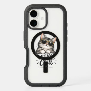 Stay Chill Cat Sunglasses – Cool Cat Lover Design iPhone 16 Case