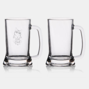 Stay Chill Cat Sunglasses – Cool Cat Lover Design Stein