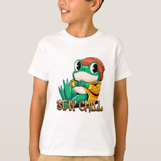 Stay Chill Frog – Cool Vibes Graphic Tee