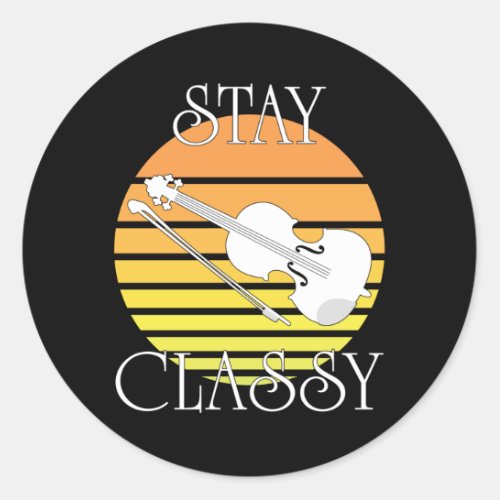 stay classy classic round sticker