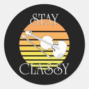 stay classy classic round sticker