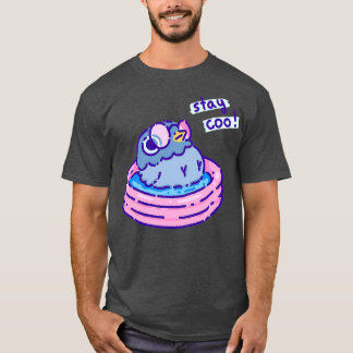 Stay coo Pigeon swimming with pink sunglasses 1 T-Shirt