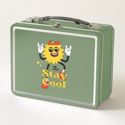 Stay Cool And Have A Fun  Metal Lunch Box