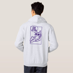 Stay Cool Be Kind Chill Cat Positivity Hoodie