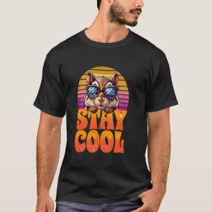 Stay Cool Chipmunk Shirt Vintage Sunset Retro Cute