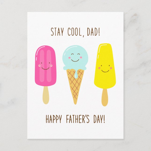 Stay Cool, Dad! Happy Father's Day! Postcard (Front)