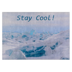 Stay Cool Decorative Glass Cutting Board