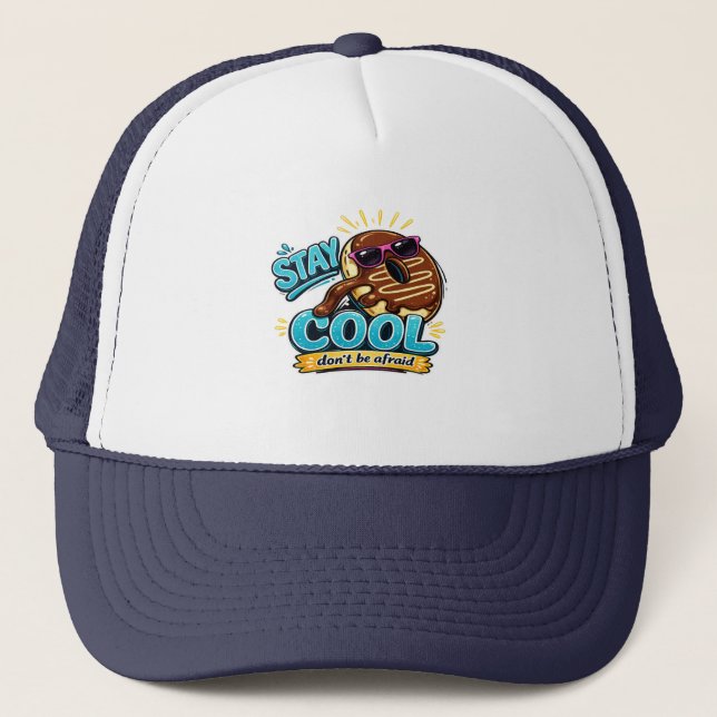 Stay Cool Donut Funny caps design  (Front)