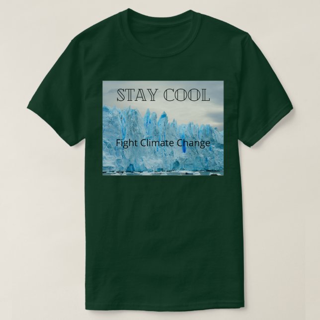 Stay Cool Fight Climate Change T-Shirt (Design Front)