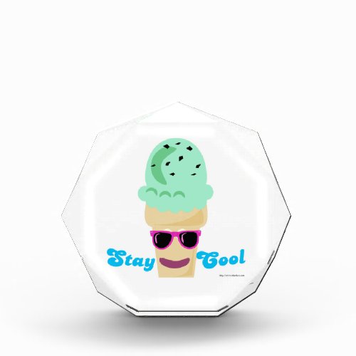 Stay Cool Ice Cream Cone Fun Art  Yummy Slogan Award