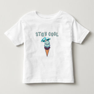 Stay Cool Kawaii Funny Ice Cream   Toddler T-shirt