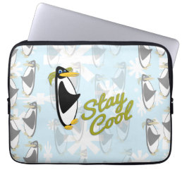 Stay Cool Penguin Style Laptop Sleeve